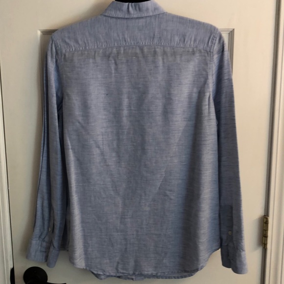 NWOT Chaps Chambray Button Down Top - Picture 4 of 6
